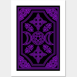 Triple Moon Goddess Tapestry in Purple Posters and Art